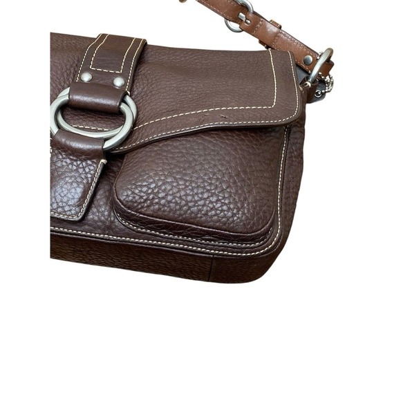 Coach Chelsea Chocolate Brown Leather Demi Flap F10893 w/ Matching Wallet - Picture 12 of 16